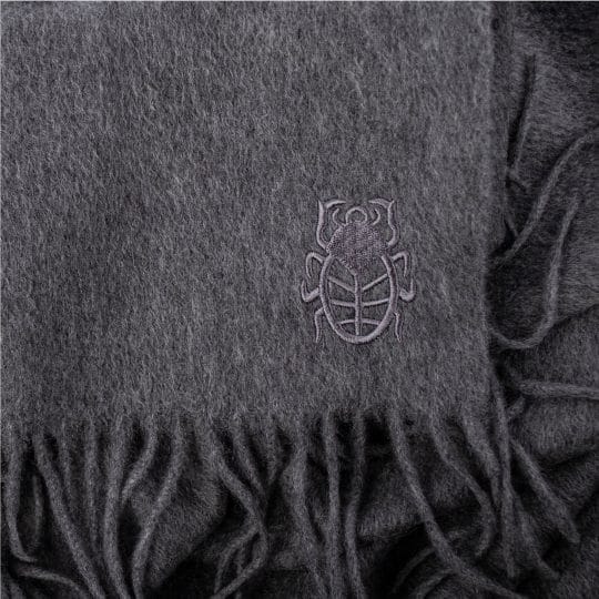 Blanket from cashmere, medium grey in 130x180cm, zoeppritz Classic Cashmere