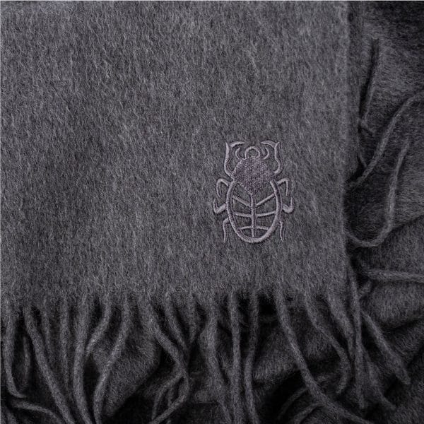 Blanket from cashmere, medium grey in 130x180cm, zoeppritz Classic Cashmere