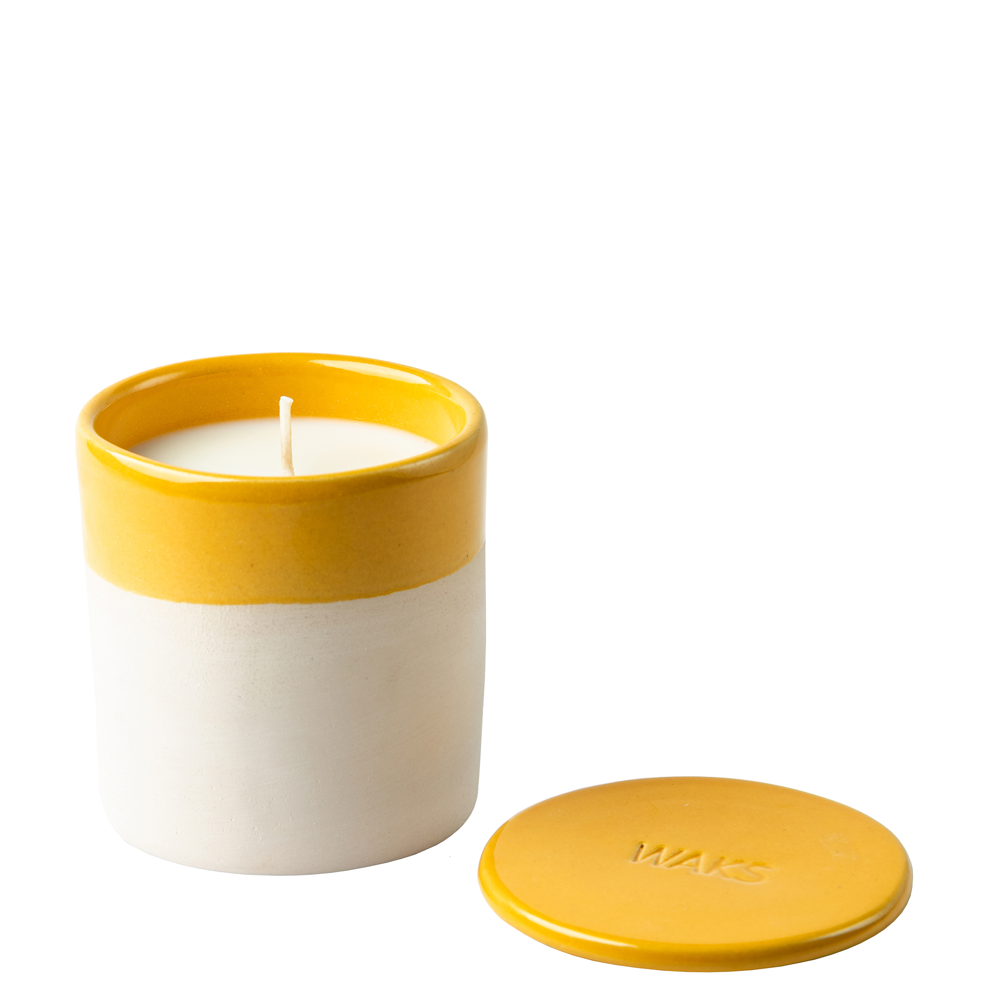 Kerze aus Naturwachs, yellow in 1-wick, zoeppritz Candle Citrus